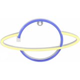  LED neonska zidna dekoracija PLANET LED/3W/3xAA USB plava/žuta | Eponuda.com