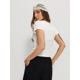 Sinsay Bluza s kratkim rukavima s bočnim naborima s viskozom | shoptok.hr