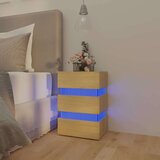 vidaXL LED nočna omarica sonoma hrast 45x35x67 cm iverna plošča | Shoptok.si
