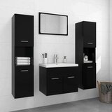 vidaXL Set kupaonskog namještaja od iverice crni | shoptok.hr