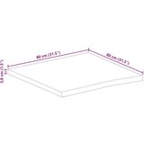 vidaXL Stolna ploča sa živim rubom 80x80x3 8 cm od masivnog drva manga - Prirodna 80 x 80 x 3.8 cm 1 masivno drvo manga | shoptok.hr