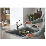 Grohe 30531001 Start OHM enoročna armatura za umivalnik, izvlečna dvofunkcijska glava, vrtljiv izliv, krom (30531001 | Shoptok.si