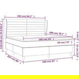  Box spring postelja z vzmetnico taupe 160x200 cm blago, (20893274) | Shoptok.si