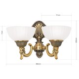 Orion wa 2-1201/2 - zidna lampa rocca 2xE27/60W/230V bronza/bela | Eponuda.com