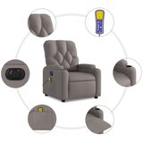  Električni masažni naslonjač od tkanine smeđesivi | shoptok.hr