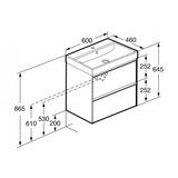Roca ONA602ZPM ONA 60 x 46 cm umivalnik z omarico | Shoptok.si