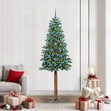 vidaXL Ožja jelka med 300 LED Zelena 210 cm PVC in trden bor | Shoptok.si