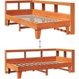  Krevet s regalom za knjige bez madraca 75 x 190 cm od borovine | shoptok.hr