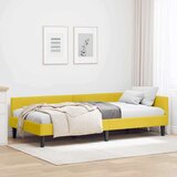 vidaXL Krevetni okvir sa kutnim dizajnom s uzglavljem Žuta 90 x 190 cm | shoptok.hr