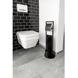 Wenko Črno stojalo za WC papir z WC ščetko iz nerjavečega jekla Ravina – | Shoptok.si