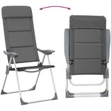 Stolice za kampiranje 2 kom sive 58 x 69 x 111 cm aluminijske | shoptok.hr
