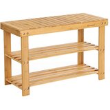 Songmics 3-nadstropna bambusova klop za čevlje, organizator za shranjevanje na policah za čevlje, 70 x 28 x 45 cm, popolna za hodnik, kopalnico, dnevno sobo in hodnik LBS04N, (21669706) Cene