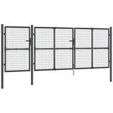  Mrežasta vrtna vrata antracit 400x125 cm pocinčani čelik | shoptok.hr