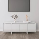 vidaXL TV omarica visok sijaj bela 120x30x40,5 cm iverna plošča Cene