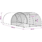  Kokošinjac Srebrna 400 x 150 x 100 cm Pocinčani čelik | shoptok.hr