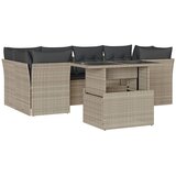  7-dijelni set vrtnih sofa svjetlosivi od poliratana | shoptok.hr