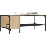  The Living Store Klubska mizica z regalom sonoma hrast 100x51x40 inženirski les - Klubska Mizica, (21442462) Cene