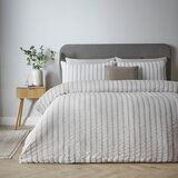 Catherine Lansfield Siva enojna posteljnina 135x200 cm So Soft Seersucker Stripe – | Shoptok.si