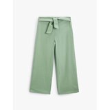  linen Wide Leg Trousers with Belt Detail | ePonuda.com