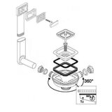 Sink Solution Odtočno grlo s PP 114 (3 1/2") - kvadratno | Shoptok.si