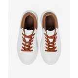 Shelvt White sneakers with brown inserts | Shoptok.si