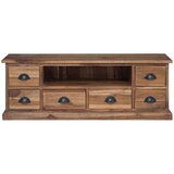 TV stojalo s predalom Naravna 110 x 30 x 40 cm Trden tikov les, (5000112970) | Shoptok.si