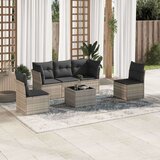 vidaXL 6-dijelni set vrtnih sofa od poliratana s jastucima svjetlosivi | shoptok.hr