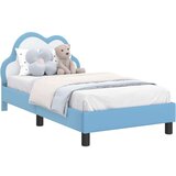  Otroški posteljni okvir z vznožjem Modra 80 x 160 cm PU, (5000104590) | Shoptok.si