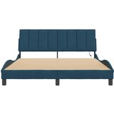  Okvir kreveta s LED-om bez madraca Hanko plavi 160 x 200 cm baršunasti | shoptok.hr
