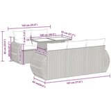 vidaXL 6-dijelni set vrtnih sofa s jastucima crni od poliratana | shoptok.hr