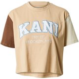 Karl Kani Majica kremna / kamela / temno bež / turkizna | Shoptok.si