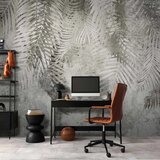  Foto tapeta - Light and shadow - grey and white composition with floral motif and pattern 250x175 | shoptok.hr