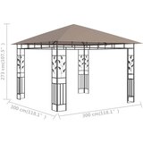  Sjenica s mrežom protiv komaraca 3x3x2,73 m smeđe-siva 180 g/m² | shoptok.hr