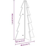 vidaXL Drveno ukrasno božićno drvce bijelo 69,5 cm od masivne borovine | shoptok.hr