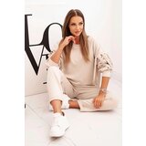 Kesi Włoski Ladies' butter set with fringes on the sleeves beige Cene