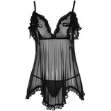 Cottelli Lagana, nabrana babydoll spavaćica (crna) - XL | shoptok.hr