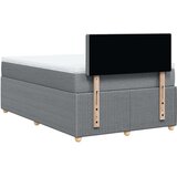 vidaXL Boxspring postelja z vzmetnico svetlo siva 120x190 cm blago | Shoptok.si