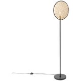 QAZQA Podeželska talna svetilka črna z ratanom 35 cm - Kata | Shoptok.si