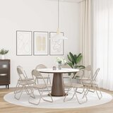  Sklopiva stolica 8 pcs Pijesak 48 x 43,5 x 81 cm Lažna koža | shoptok.hr