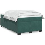 vidaXL Box spring postelja z vzmetnico temno zelena 120x200 cm žamet Cene