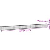  Gabionska košara s poklopcem 800x50x50 cm pocinčano željezo | Eponuda.com