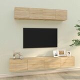  4-dijelni set TV ormarića boja hrasta sonome konstruirano drvo | shoptok.hr