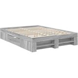  Okvir za krevet s uzglavljem Siva Sonoma 160 x 200 cm - Sivi hrast sonoma 160 x 200 cm | shoptok.hr