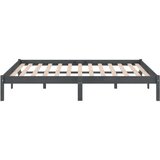 vidaXL posteljni okvir siv iz trdne borovine 200x200 cm | Shoptok.si