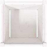  Vrtno cvetlično korito belo 50x50x50 cm trdna borovina | Shoptok.si