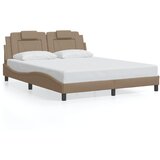  The Living Store Posteljni okvir z vzglavjem kapučino 160x200 cm umetno usnje - Posteljni Okvir, (21531168) | Shoptok.si