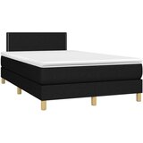 vidaXL Box spring postelja z vzmetnico črna 120x190 cm blago | Shoptok.si