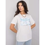 Fashion Hunters Women's white T-shirt with print | shoptok.hr