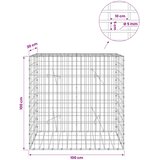  Gabion s žicom debljine 5 mm i mrežom 5x10 cm 100x20x100 cm | shoptok.hr