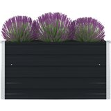 vidaXL Povišena vrtna gredica 100x100x45 cm pocinčani čelik antracit Cijene